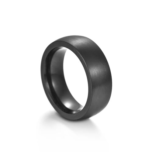 RZRPYFMM 2-Teiliges Set-8Mm Wolframstahlring/Wolfram Gebürstet Schwarz/Silberschmuck/Punk Männer Und Frauen Verlobungshochzeitsringe,Schwarz,11 von RZRPYFMM