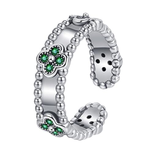 RZRPYFMM Einfacher Ring Aus Sterlingsilber Für Frauen, Ewigkeitsring Aus S925 Sterlingsilber.,Silber,7 von RZRPYFMM