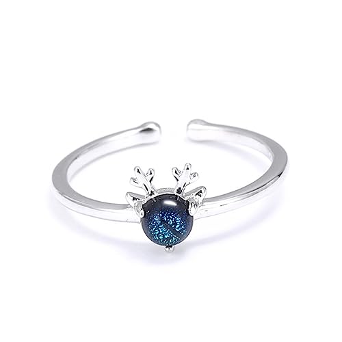 RZRPYFMM S925 Sterling Silber Edelstein Ring Für Frauen, Personalisierte Sterling Silber Ring,Silber,9 von RZRPYFMM