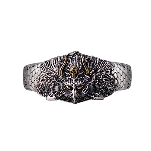RZRPYFMM S925 Sterling Silber Roc Goldfinch Vogel Armband, Herren Dominieren Personalisierte Sterling Silber Armband,Silber,18cm~22cm von RZRPYFMM