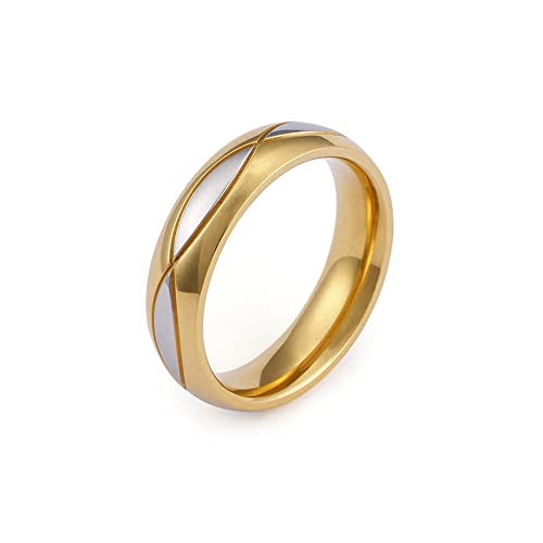 RZRPYFMM Zweiteiliger Paar Paar Ring Europäische Und Amerikanische Persönlichkeit Edelstahl Ring Verlobungsring Für Männer Und Frauen,Men's,5 von RZRPYFMM