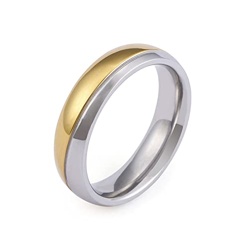 RZRPYFMM Zweiteiliger Paar Paar Ring Europäische Und Amerikanische Persönlichkeit Edelstahl Ring Verlobungsring Für Männer Und Frauen,Men's,6 von RZRPYFMM