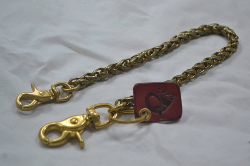 Messing Sicherheit Geldbörse Kette, Anker Trucker Biker Stil, 40 cm von RaakHandcraft