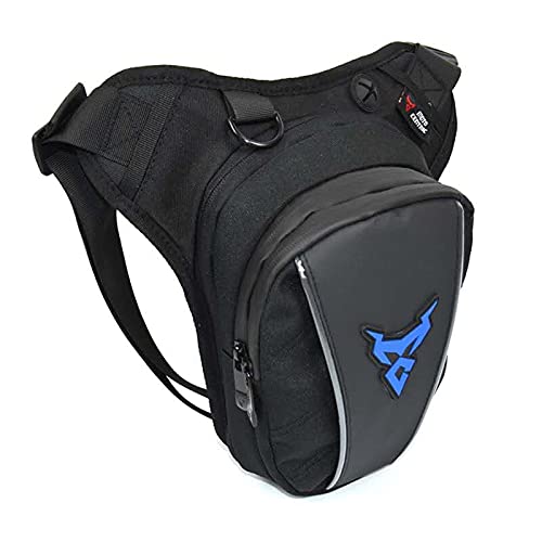 Beintasche Motorrad Motorrad Drop Taille Bein Tasche Oberschenkel Gürtel HipBumWasserdichte Motorrad/Handy Geldbörse Fanny Pack Taschen Motorrad Beintasche (Color : Blue Remark) von RaamKa