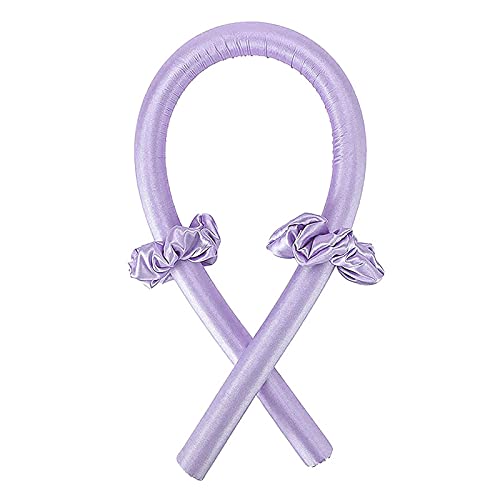 Lockenwickler Heatless Curling Rod Stirnband Band Seide Hairwear Lockenwickler Lazy Curling Keine Wärme Schlafen Weichen Curler for Mädchen Frau Styling Werkzeug Papilotten (Color : Dream Purple) von RaamKa