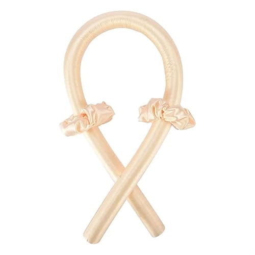 Lockenwickler Heatless Curling Rod Stirnband Band Seide Hairwear Lockenwickler Lazy Curling Keine Wärme Schlafen Weichen Curler for Mädchen Frau Styling Werkzeug Papilotten (Color : Warm yellow) von RaamKa