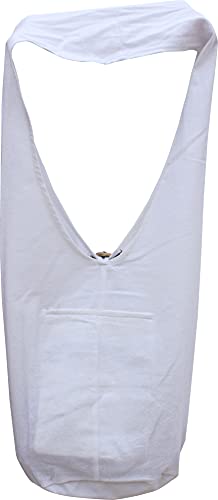 RaanPahMuang Brand Plain Cotton Yaam Monks Umhängetasche, klein, weiches Weiß von RaanPahMuang