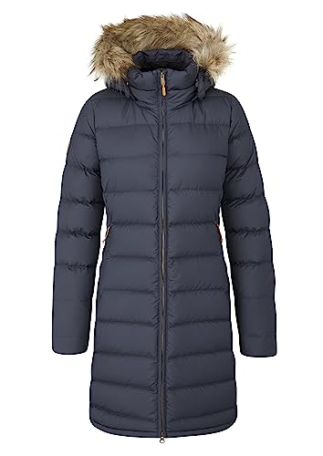 RAB W Deep Cover Parka Blau, Damen Daunen Wintermantel, Größe 12 - Farbe Deep Denim von Rab