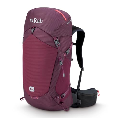 Rab Damen Protium ND 33 Liter Leichter Rucksack - Bequemer Tagesrucksack für Wandern & Trekking, mulberry, Small-Medium von Rab