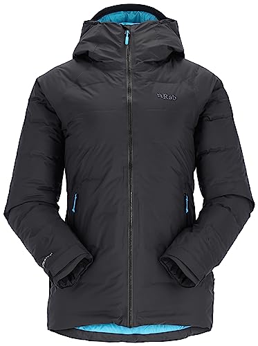 Rab Damen Valiance wasserdichte Daunenjacke, Schwarz (Aquamarin), 36 von Rab