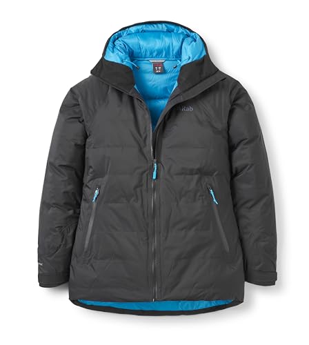 Rab Damen Valiance wasserdichte Daunenjacke, Schwarz (Aquamarin), 36 von Rab
