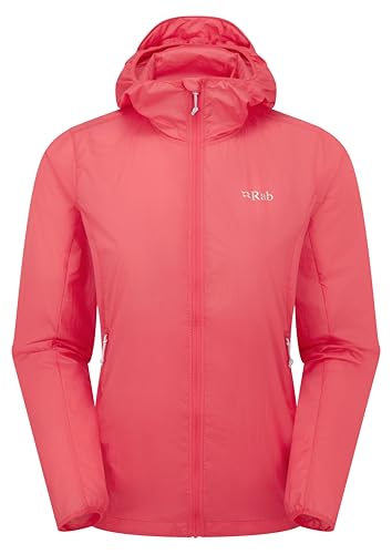 Rab Damen Vital Hoody - Ultraleichte, winddichte Shell-Jacke zum Wandern, Trailrunning und Klettern, Hibiskus, M von Rab