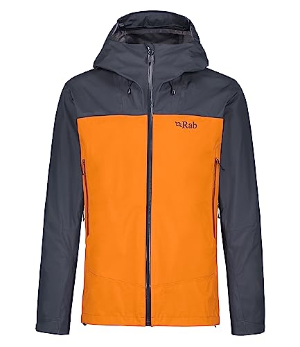 Rab Herren Arc Eco Wasserdichte Shell Jacke, Beluga/Marmelade, XL von Rab