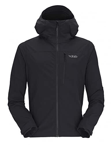 Rab M Torque Jacket Schwarz - Vielseitige elastische Herren Softshell Jacke, Größe XXL - Farbe Black von Rab