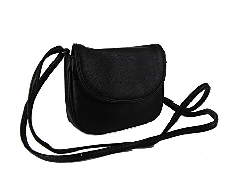 Kleine Damen Handtasche Umhängetasche Ausgehtasche in verschiedenen Farben --präsentiert von RabamtaGO®-- (schwarz) von RabamtaGO Collection