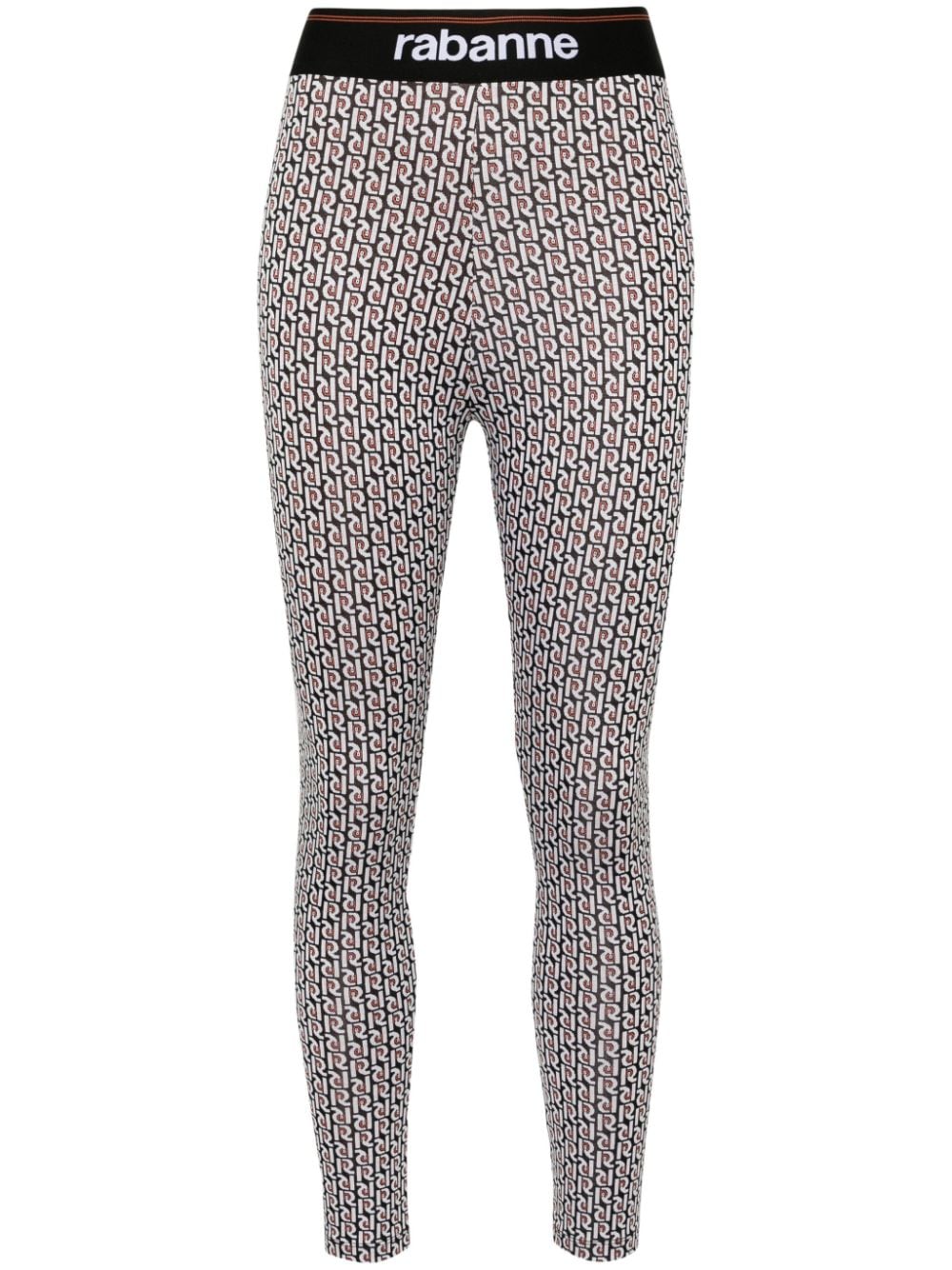 Rabanne Boddyline Leggings mit Monogramm-Jacquard - Schwarz von Rabanne