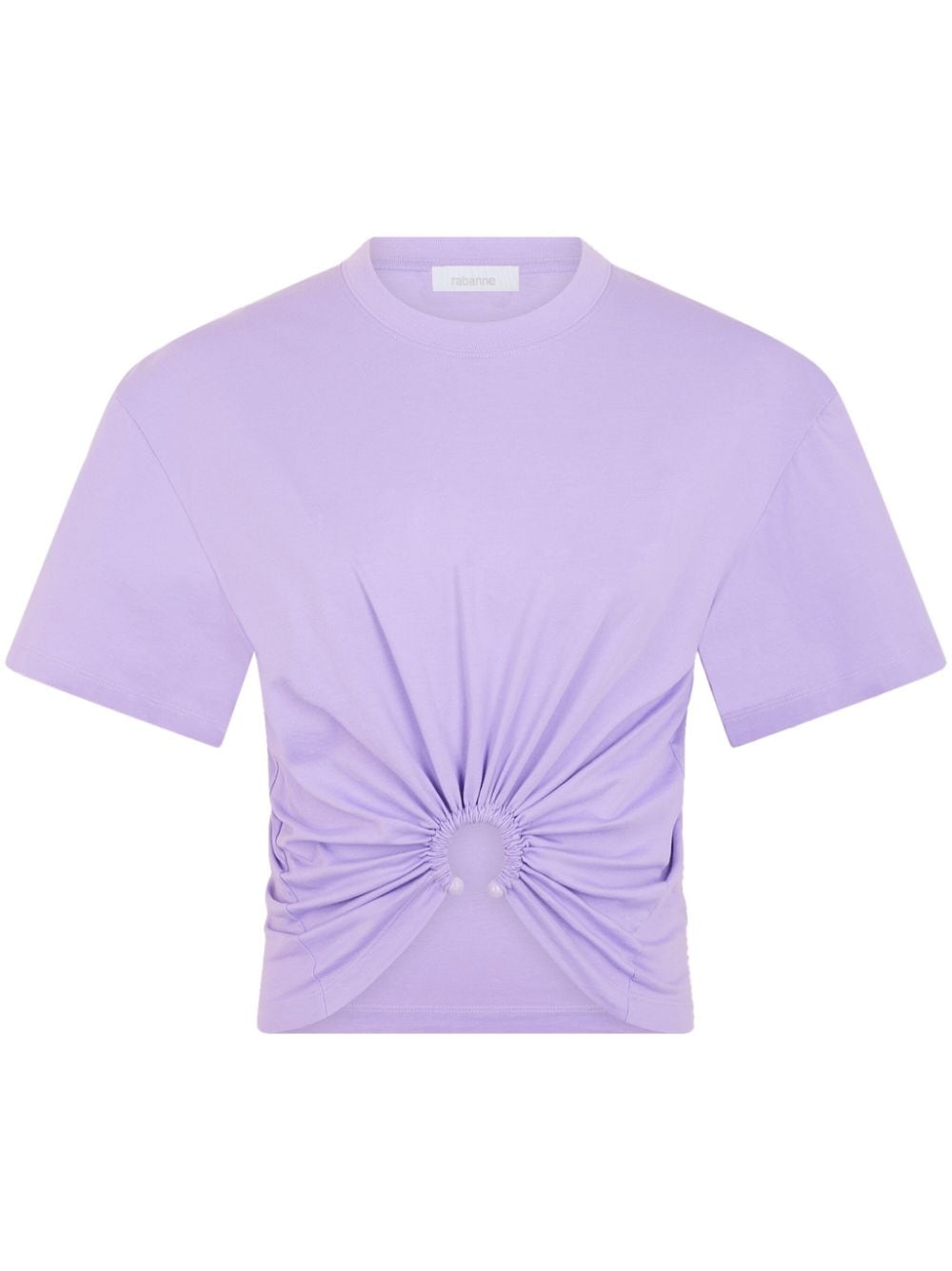 Rabanne Cropped-T-Shirt mit Logo - Violett von Rabanne