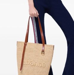 Rabanne Natürliche Raffia-handtasche von Rabanne