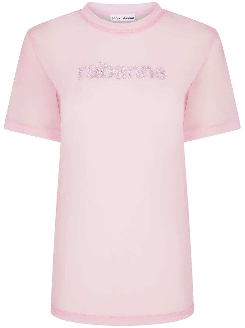 Rabanne T-Shirt mit Rundhalsausschnitt - Rosa von Rabanne