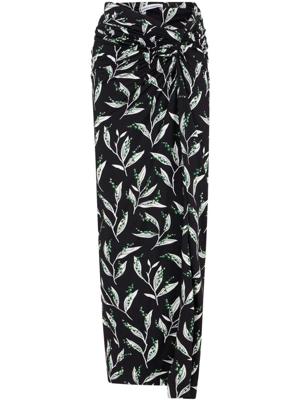 Rabanne High-Waist-Maxirock mit grafischem Print - Schwarz von Rabanne