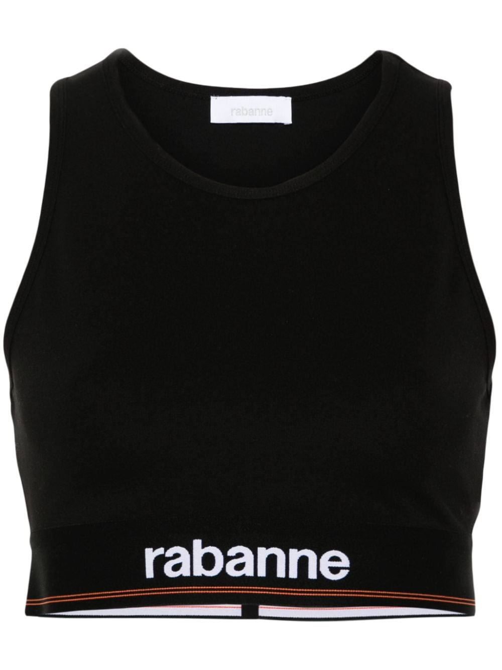 Rabanne Sport-Bralet mit Logo-Streifen - Schwarz von Rabanne