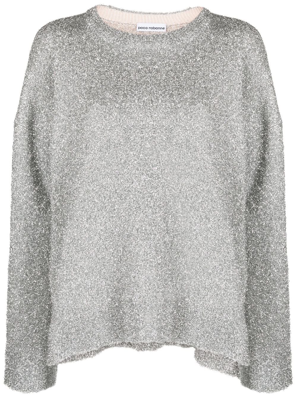 Rabanne Pullover im Metallic-Look - Grau von Rabanne