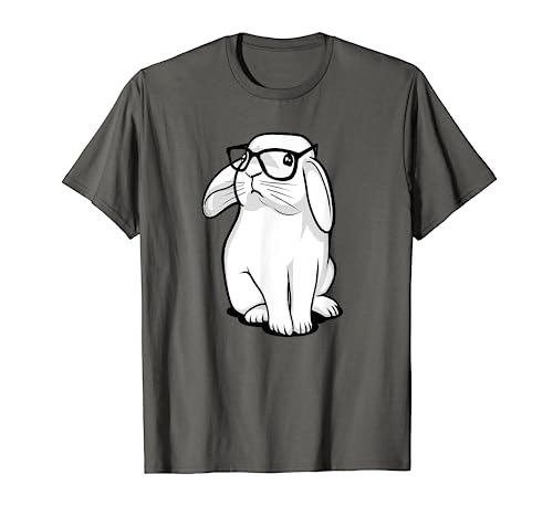 Hase Nerd Kaninchen Häschen Hipster Kinder Jungen Mädchen T-Shirt von Rabbit Fantasy Adventures Clothing