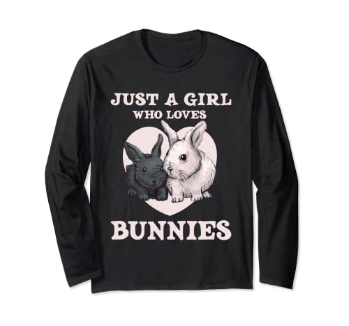 Mädchen liebt Hasen Langarmshirt Mädchen liebt Hasen Langarmshirt von Rabbit Lover Novelty Apparel