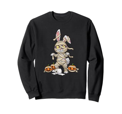 Lustiger Hasen-Mumien-Kürbis, Halloween, Kinder, Herren und Damen Sweatshirt von Rabbit Lovers Cute Halloween Outfits for Boy Girl