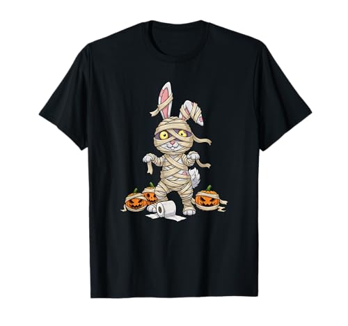 Lustiger Hasen-Mumien-Kürbis, Halloween, Kinder, Herren und Damen T-Shirt von Rabbit Lovers Cute Halloween Outfits for Boy Girl