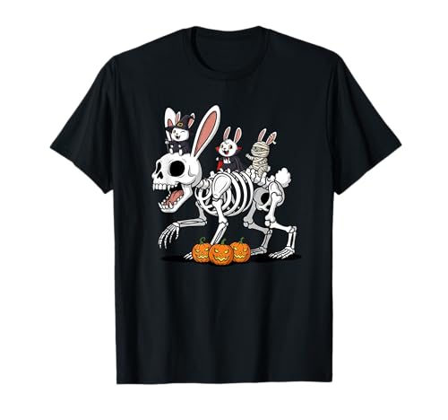 Lustiges Kaninchen-Skelett Mama Hexe Halloween Kinder Herren Damen T-Shirt von Rabbit Lovers Cute Halloween Outfits for Boy Girl