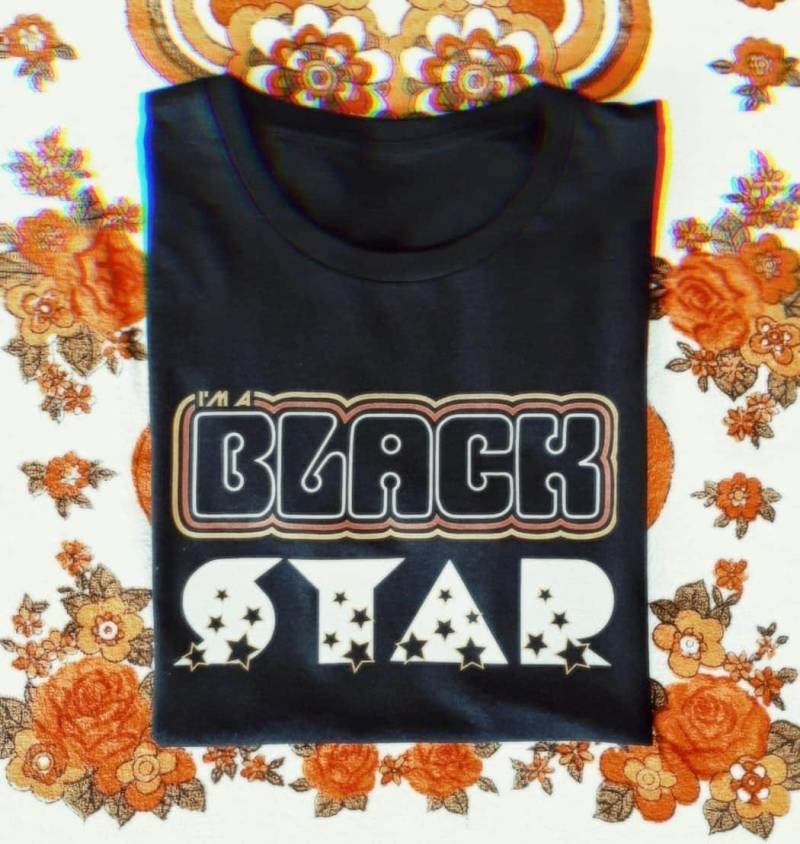 Schwarzes Stern-Grafik-T-Shirt | 70Er 60Er Jahre Damen T-Shirt Vintage Rock N Roll Shirt Tshirt Vintage-Stil Rock-T-Shirt von RabbitandtheRaven