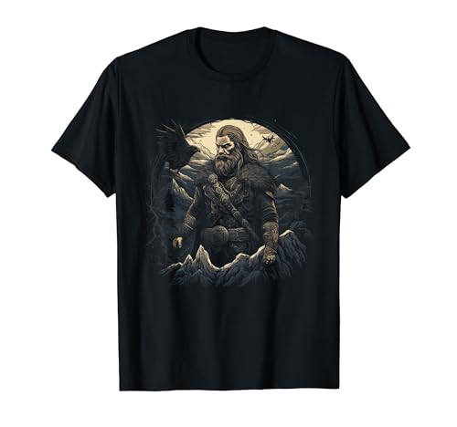 Rabe Wikinger Mythologie Walhalla Runen Sagas T-Shirt Schwarz Klein EU 40/42 Crew-Ausschnitt Kurzarm Frauen Rabe Wikinger Mythologie Walhalla Runen Sagas T-Shirt Schwarz Klein EU 40/42 Crew-Ausschnitt Kurzarm Frauen von Rabe Nordisch Langschiff Berserker Fjorde Odin