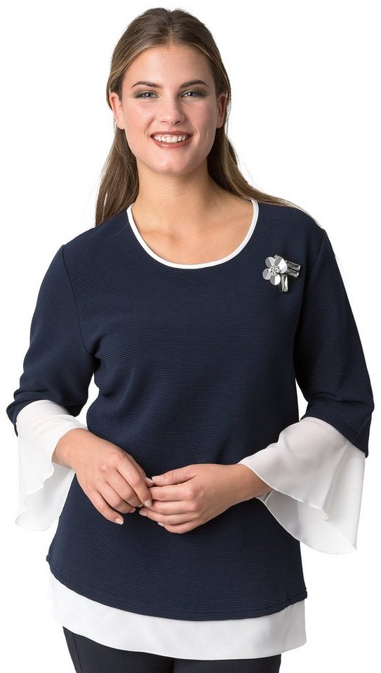 Rabe Blusenshirt 2 in 1 Blusenshirt mit Tulpenärmel 2 in 1 von Rabe