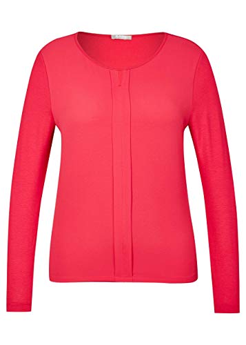 Rabe Damen Langarmshirt mit Satin-Front und Vertikal-Borte von Rabe