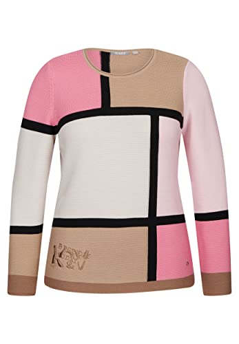 Rabe Damen Pullover Colorblock Perlrosa - 42 von Rabe