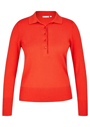 Rabe Damen Pullover Polo Kragen Paprika - 44 von Rabe