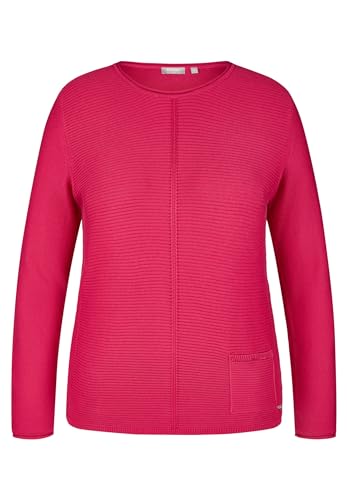 Rabe Damen Pullover Rundhals, mit Tasche Hibiskus rot - 46 von Rabe