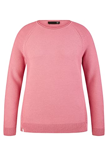 Rabe Damen Pullover Rundhals Uni Magenta - 44 von Rabe