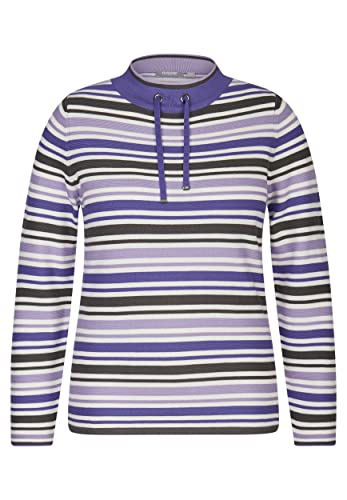 Rabe Damen Pullover Stehkragen gestreift Violett - 40 von Rabe