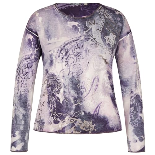 Rabe Damen Pullover aus Glanzfaser mit Alloverprint Viola - 44 von Rabe