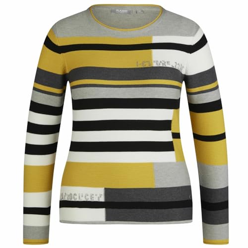 Rabe Damen Pullover im Colorblock-Design Mimosa gelb/grau - 48 von Rabe