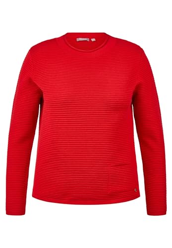 Rabe Damen Pullover in RIPP-Optik Chili rot - 44 von Rabe