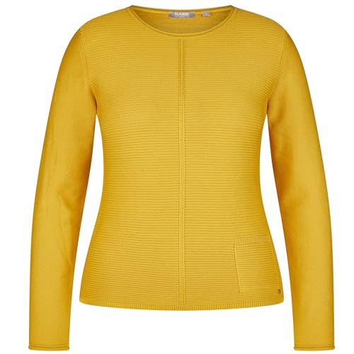 Rabe Damen Pullover in RIPP-Optik Mimosa gelb - 46 von Rabe