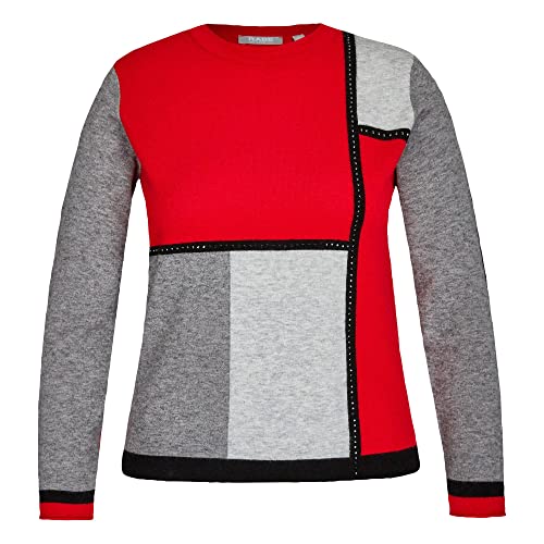 Rabe Damen Pullover mit Colorblock und Glitzersteinen 292 42 von Rabe