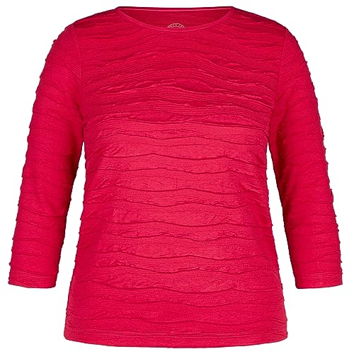 Rabe Damen Shirt im Crinkle-Design Hibiskus rot - 44 von Rabe