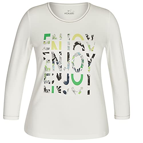 Rabe Damen Shirt mit Frontdruck Natur Weiss - 44 von Rabe