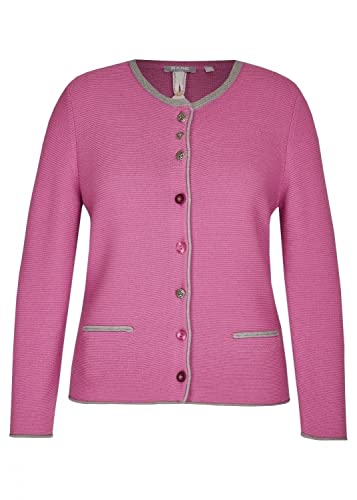 Rabe Damen Strickjacke, Rundhals, Knopfleiste Purpur rosa - 48 von Rabe