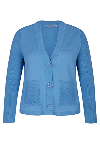 Rabe Damen Strickjacke V-Ausschnitt Puderblau - 46 von Rabe