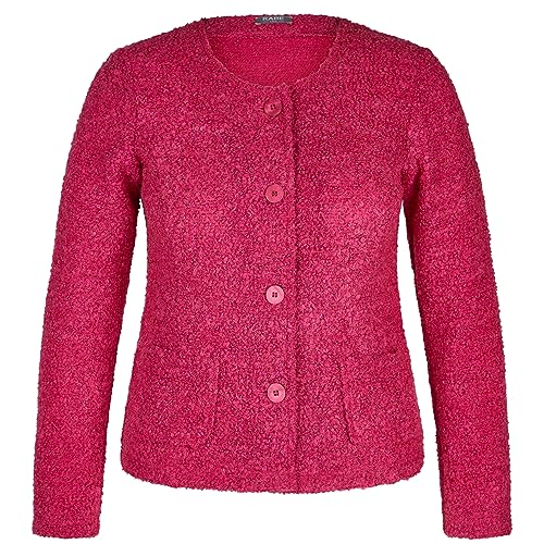 Rabe Damen Strickjacke im Locken-Stil Hibiskus rot - 38 von Rabe